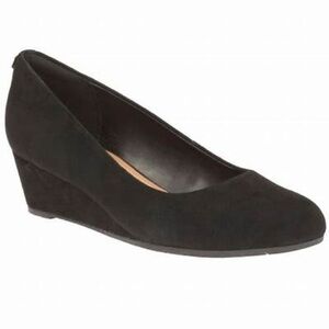 Clarks Elegant Black Wedge Shoes